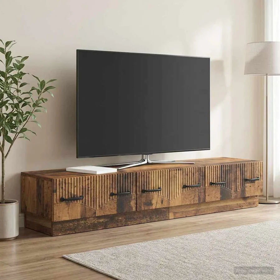 Meuble TV Bois ancien 147 x 34,5 x 27 cm Bois d'ingénierie - 4