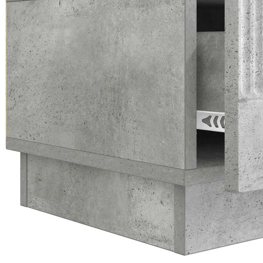 Meuble TV Gris béton 147 x 34,5 x 27 cm Bois d'ingénierie - 9