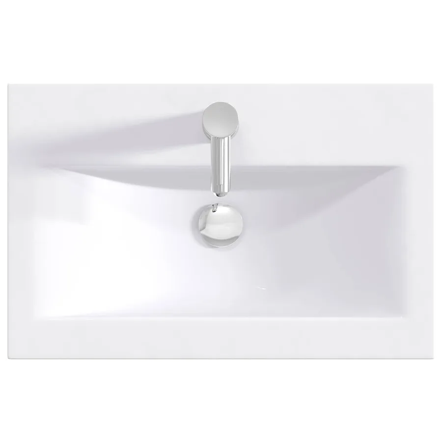 Lavabo de salle de bains Chrome 61 x 40 x 16,5 cm métal - 7