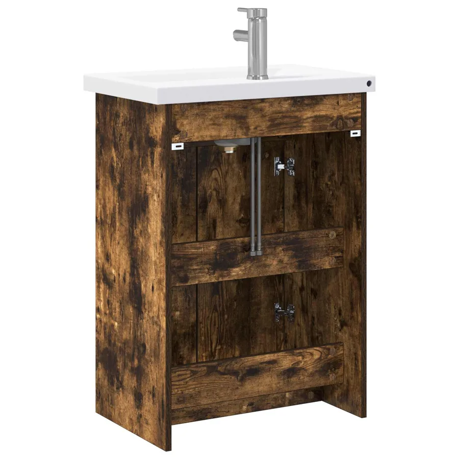 Ensemble de mobilier de salle de bain Chêne fumé - 7