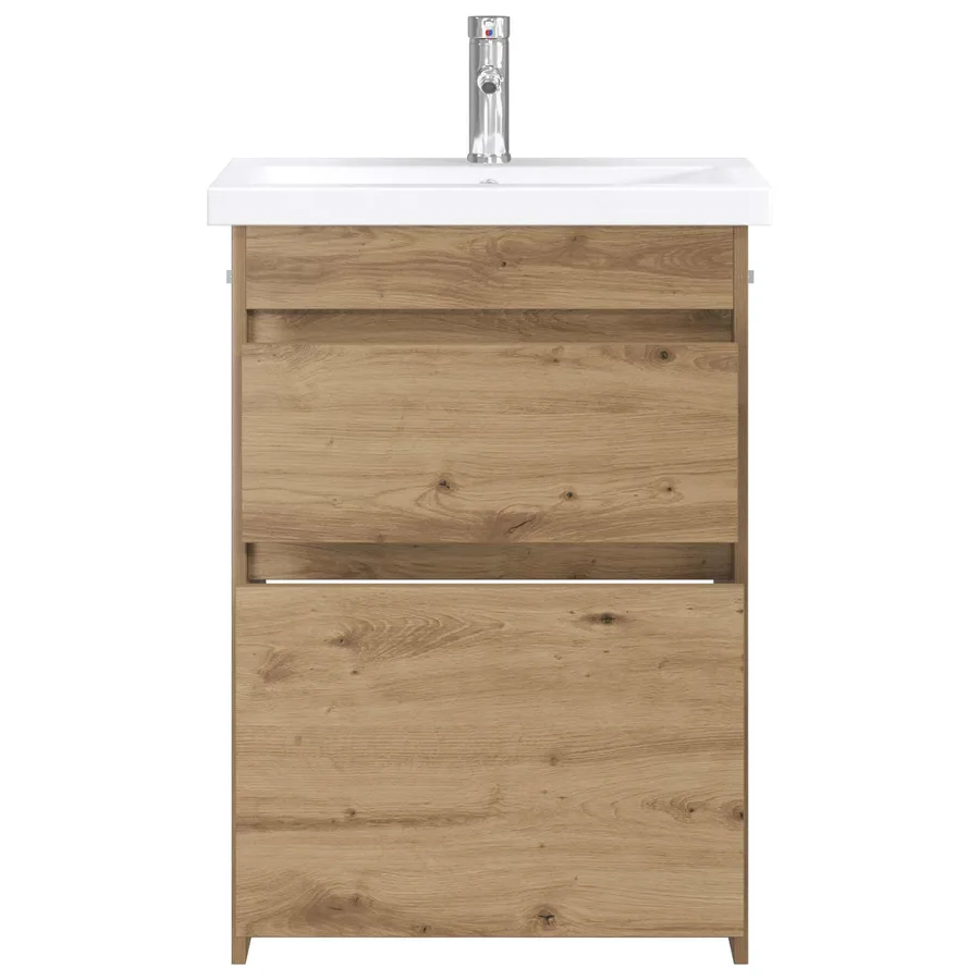 Ensemble de mobilier de salle de bain Chêne artisanal - 3