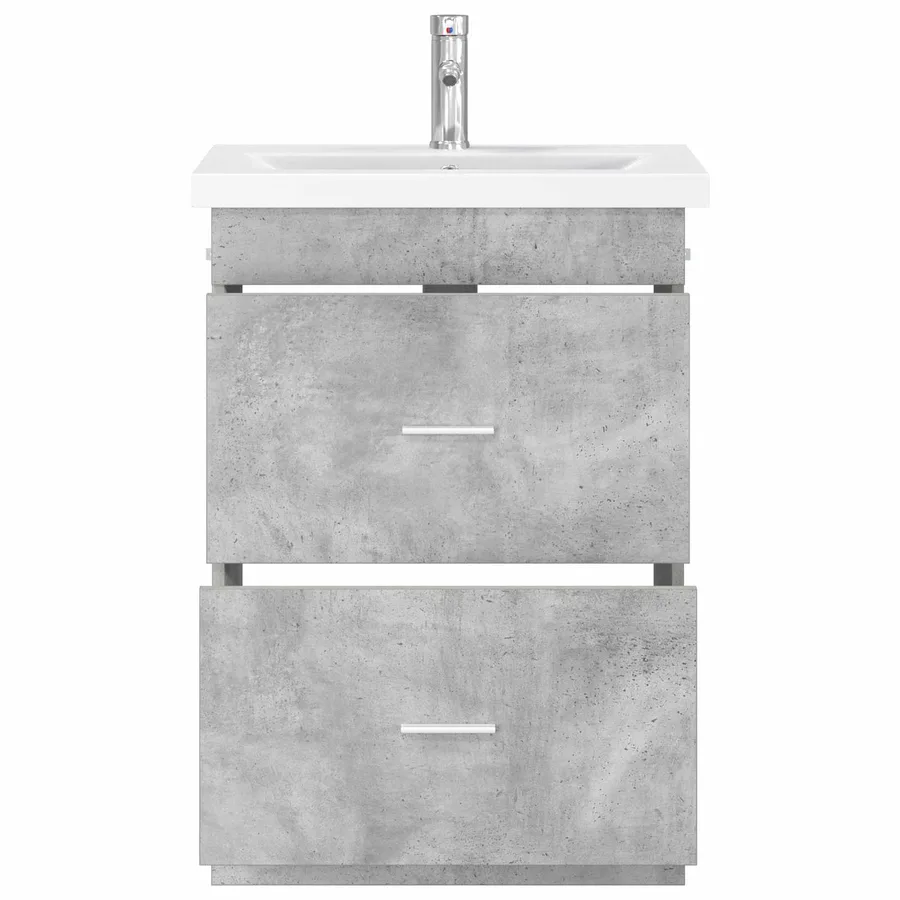 Ensemble de mobilier de salle de bain Gris béton - 3
