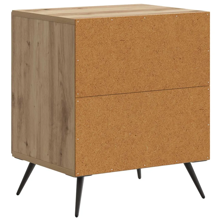 Cabinet de chevet 2 pc Chêne artisanal 43 x 34,5 x 50 cm - 9