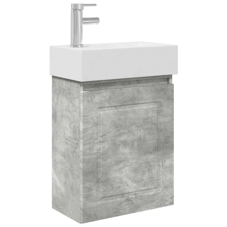 Meuble de salle de bain avec robinet Gris béton - 2
