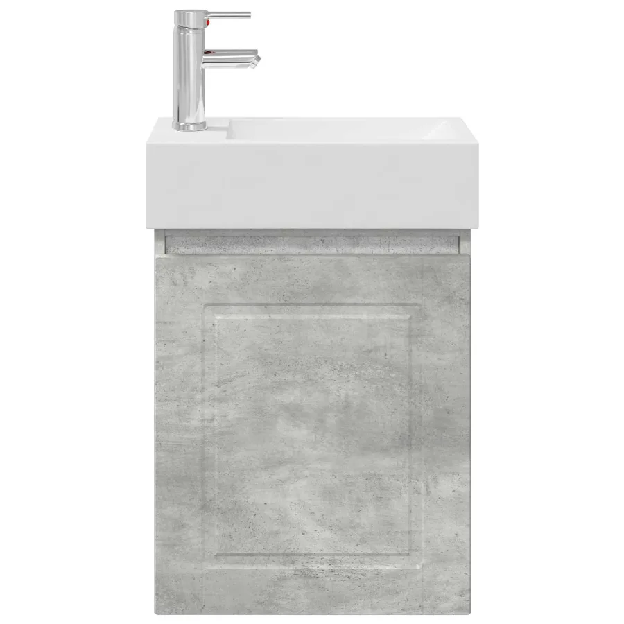 Meuble de salle de bain avec robinet Gris béton - 5