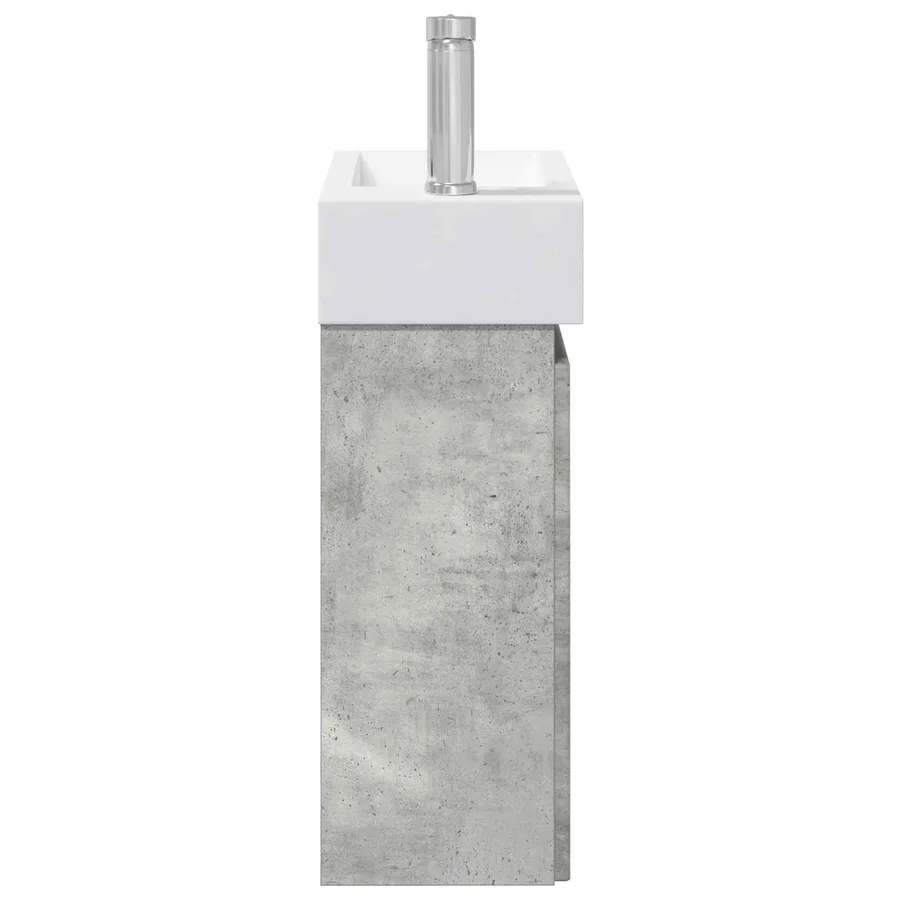 Meuble de salle de bain avec robinet Gris béton - 6