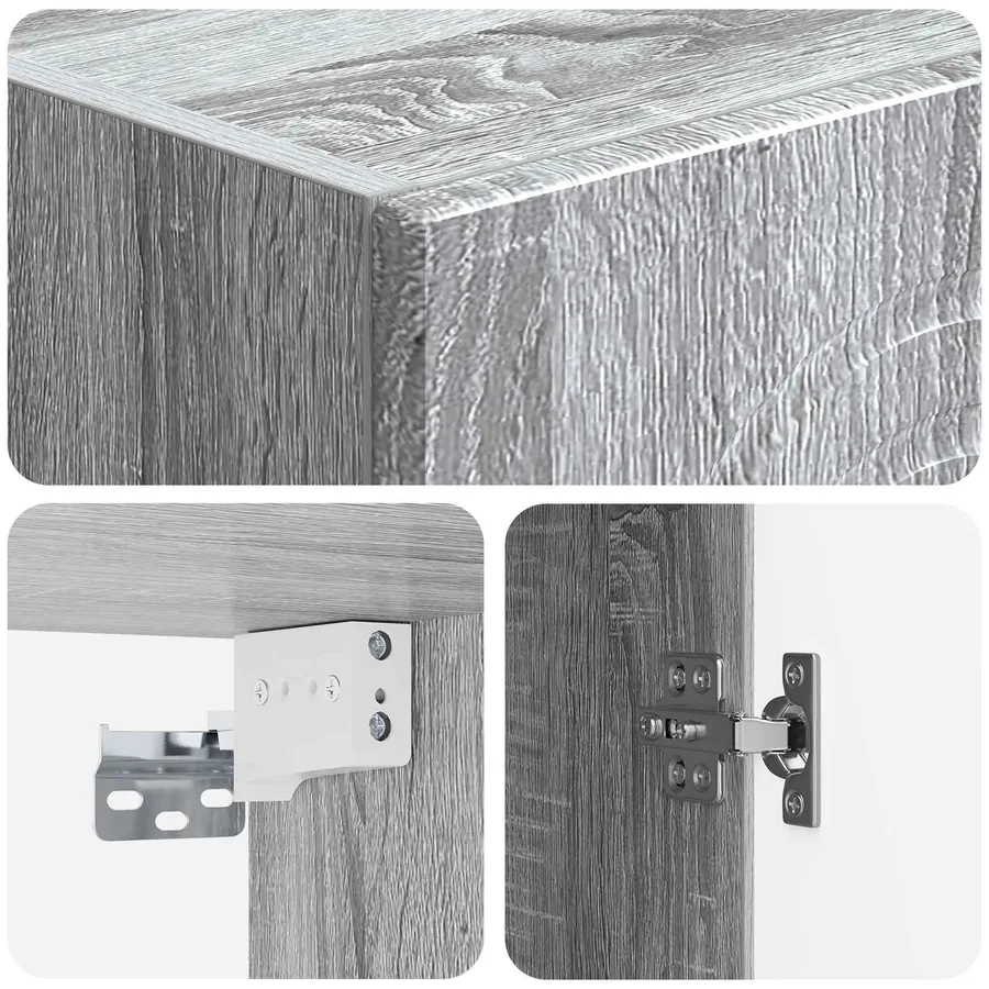 Ensemble de Meubles 2 pcs Sonoma gris Bois d'ingénierie - 8