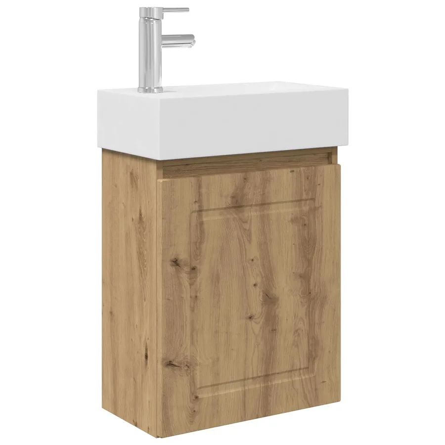 Meuble de salle de bain avec robinet Chêne artisanal - 2