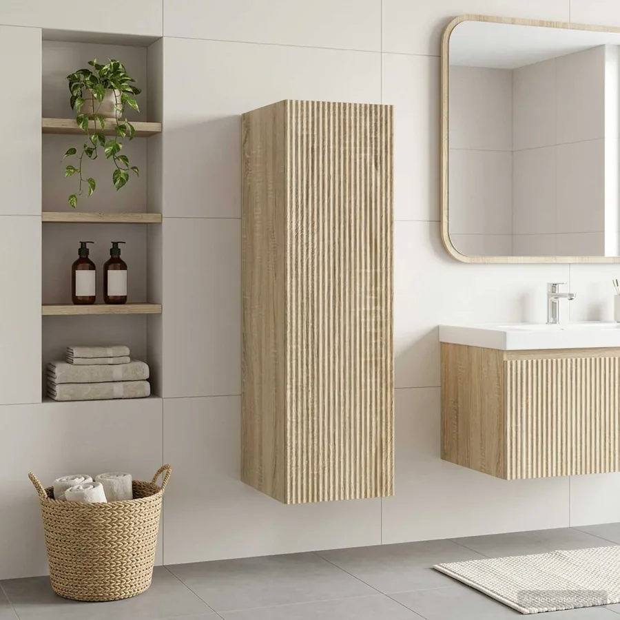 Cabinet de Salle de Bain Mural Chêne Sonoma 33 x 34,5 x 100 cm