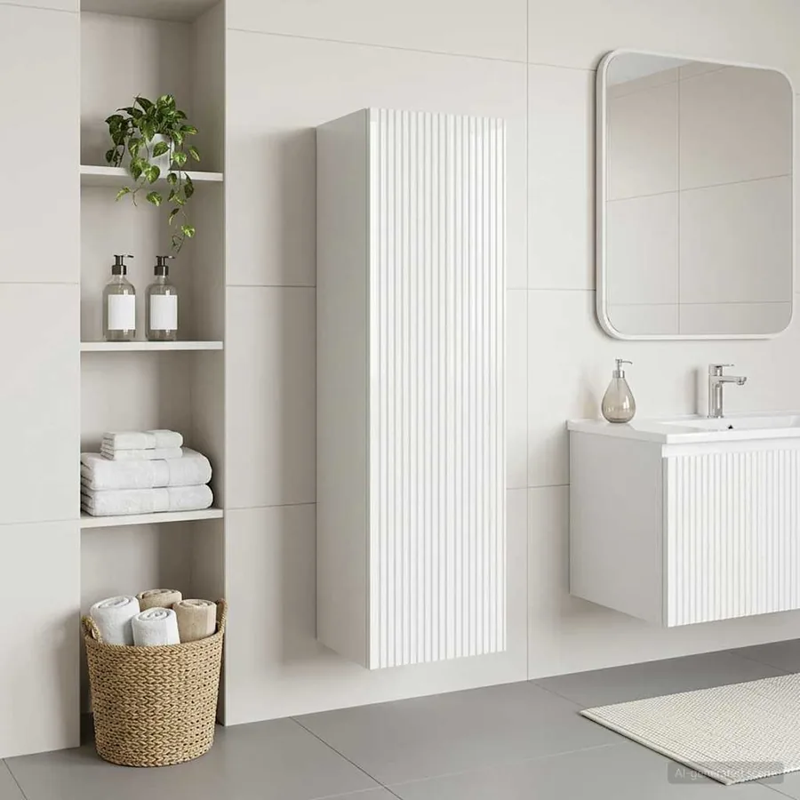 Cabinet de Salle de Bain Mural Blanc brillant