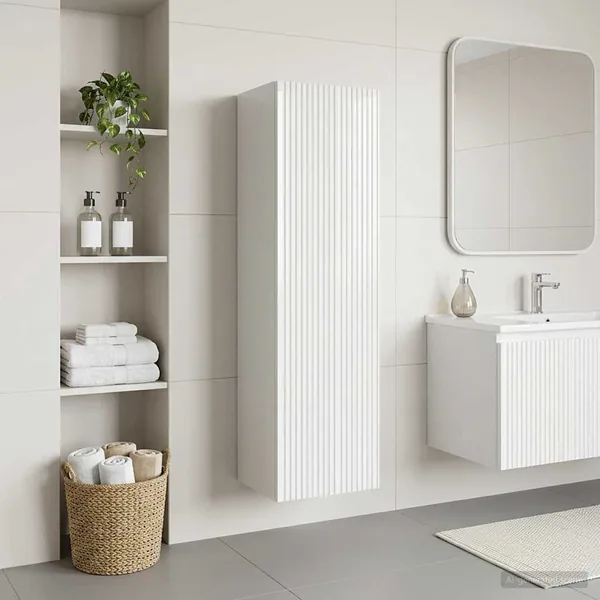 Cabinet de Salle de Bain Mural Blanc brillant
