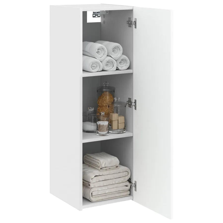 Cabinet de Salle de Bain Mural Blanc brillant - 3