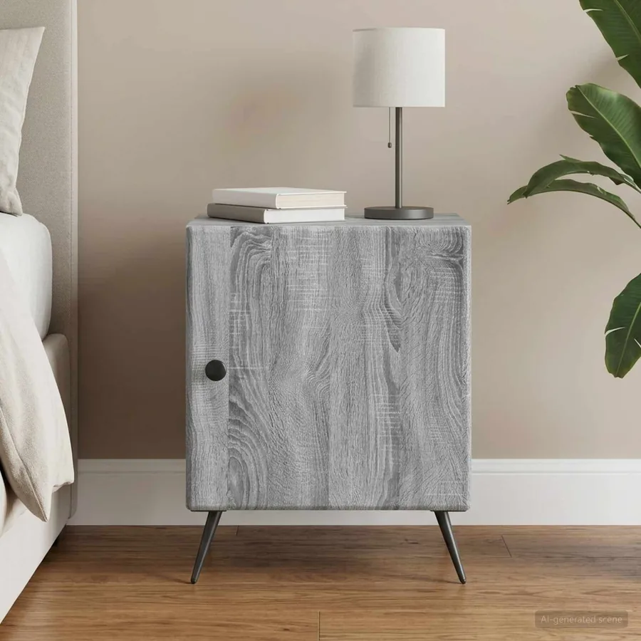 Cabinet de chevet Sonoma gris 43 x 34,5 x 50 cm