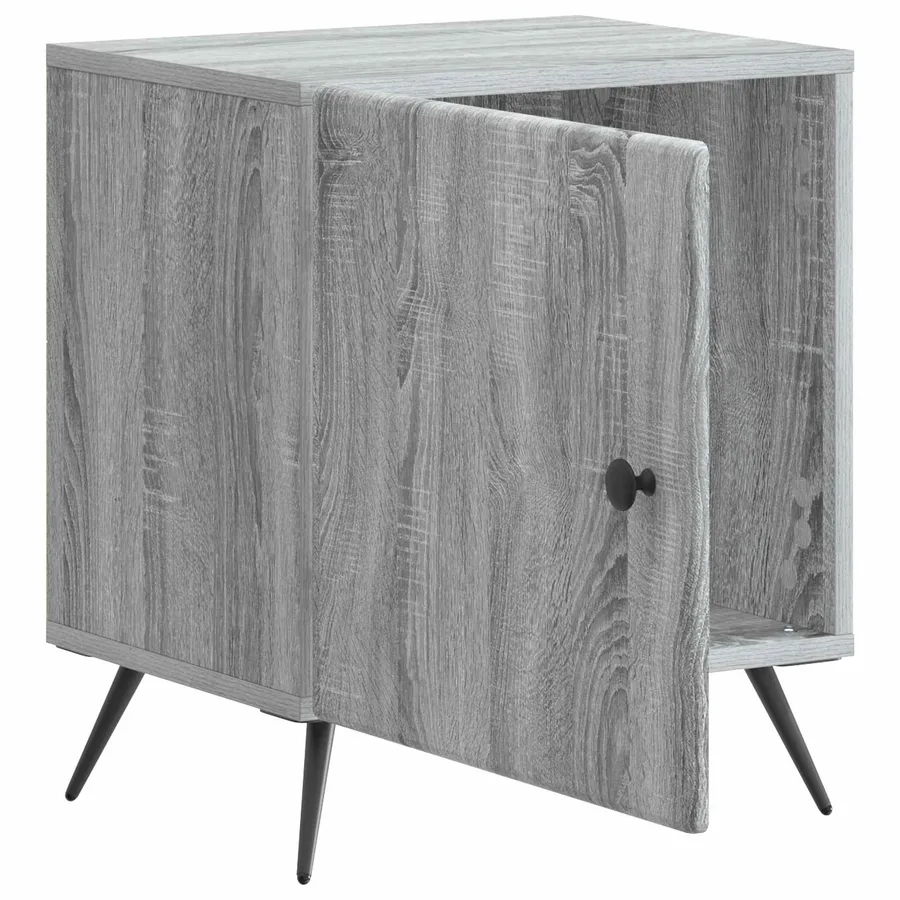 Cabinet de chevet Sonoma gris 43 x 34,5 x 50 cm - 4