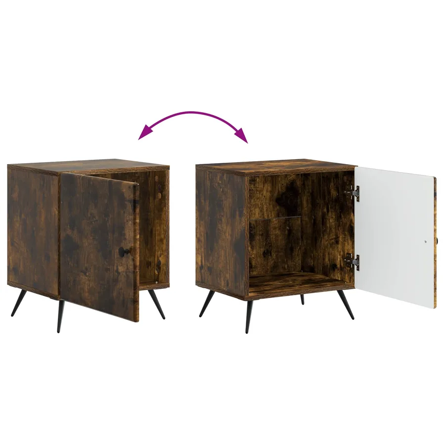 Cabinet de chevet Chêne fumé 43 x 34,5 x 50 cm - 10