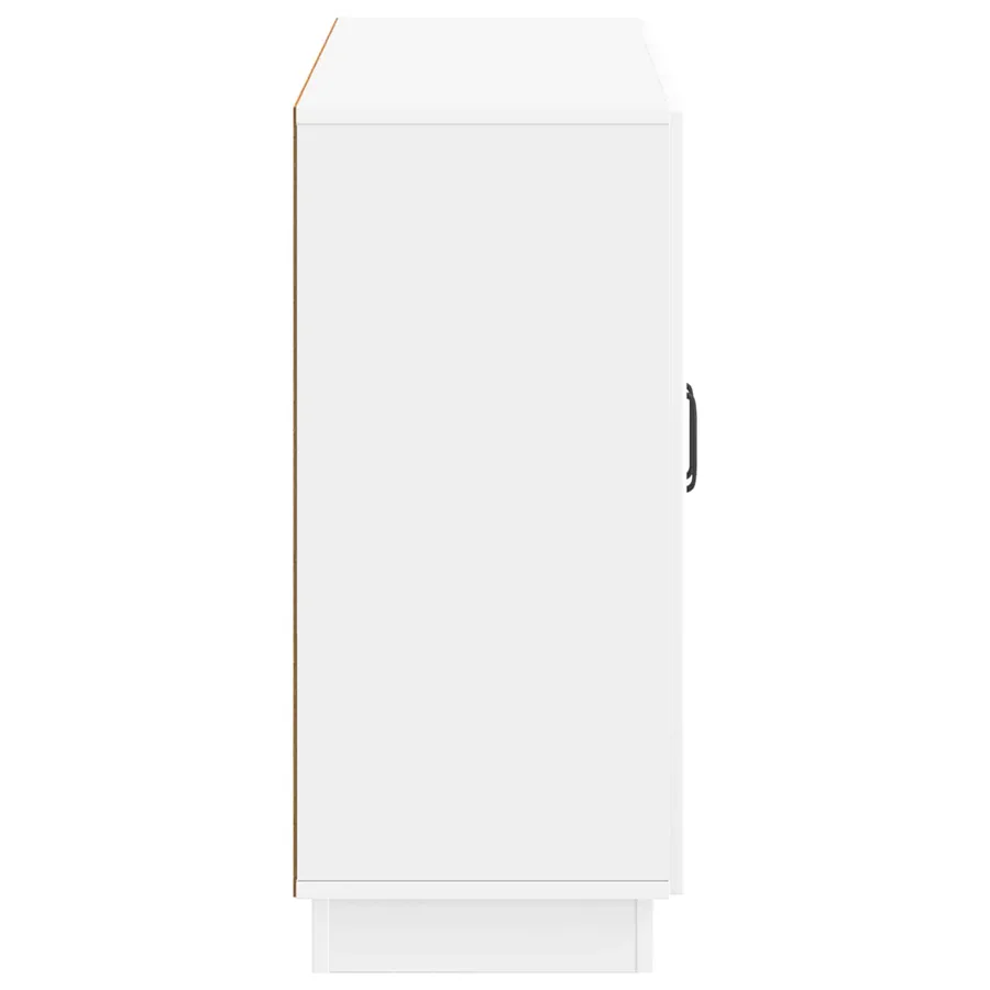 Buffet Blanc brillant 89 x 34,5 x 77 cm Bois d'ingénierie - 7