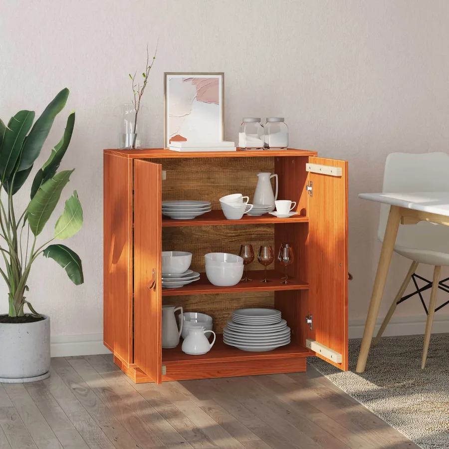Buffet Brun Ciré 65,5 x 40 x 75 cm Pin massif - 4