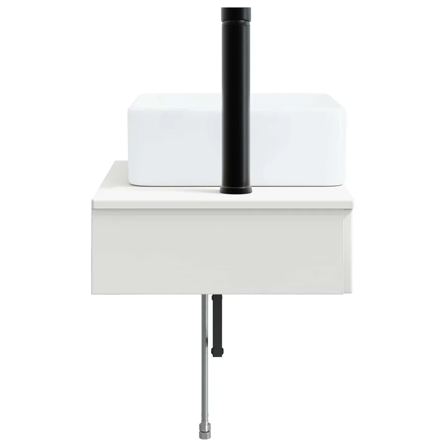 Basin de lavage mural Blanc 53 x 35 x 39 cm Bois d'ingénierie - 4