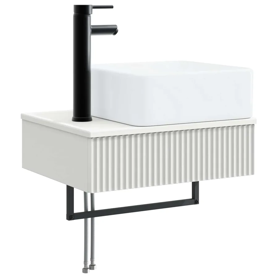 Ensemble d'armoire de salle de bain 5 pcs Blanc - 5