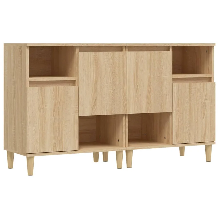Buffets 2 pcs chêne sonoma 60x35x70 cm bois d'ingénierie - 2