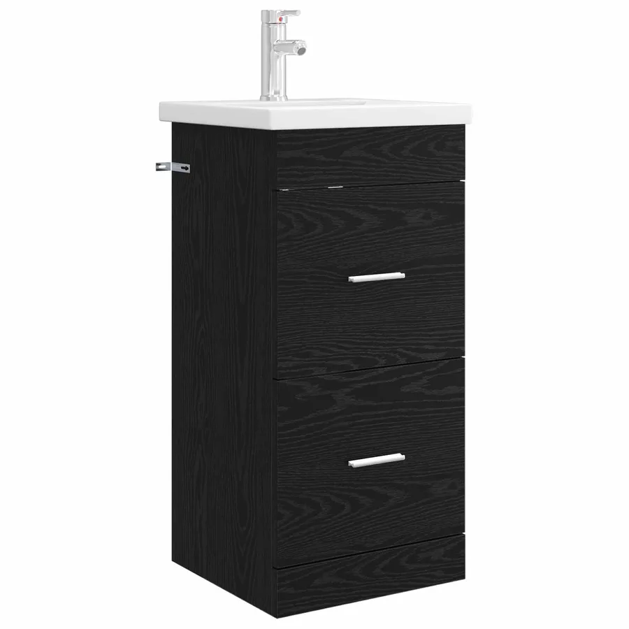 Meuble de salle de bain avec évier Chêne noir 42 x 40 x 84,5 cm - 2