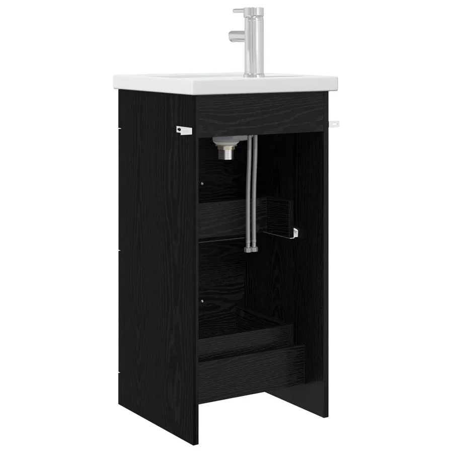 Meuble de salle de bain avec évier Chêne noir 42 x 40 x 84,5 cm - 5