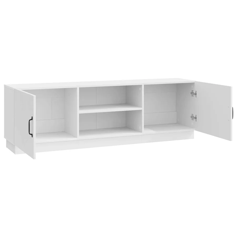 Meuble TV Blanc brillant 150 x 31 x 47 cm Bois d'ingénierie - 5
