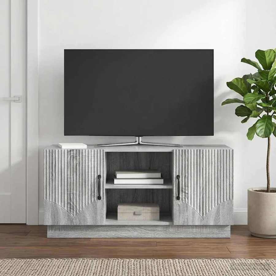 Meuble TV Sonoma gris 102 x 34,5 x 47 cm Bois d'ingénierie