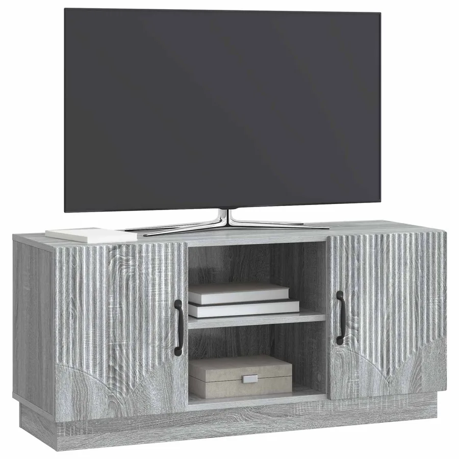 Meuble TV Sonoma gris 102 x 34,5 x 47 cm Bois d'ingénierie - 3
