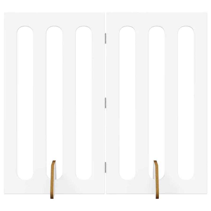 Clôture pliable pour animaux 2 pcs Blanc 100,5 x 38 x 90 cm - 2