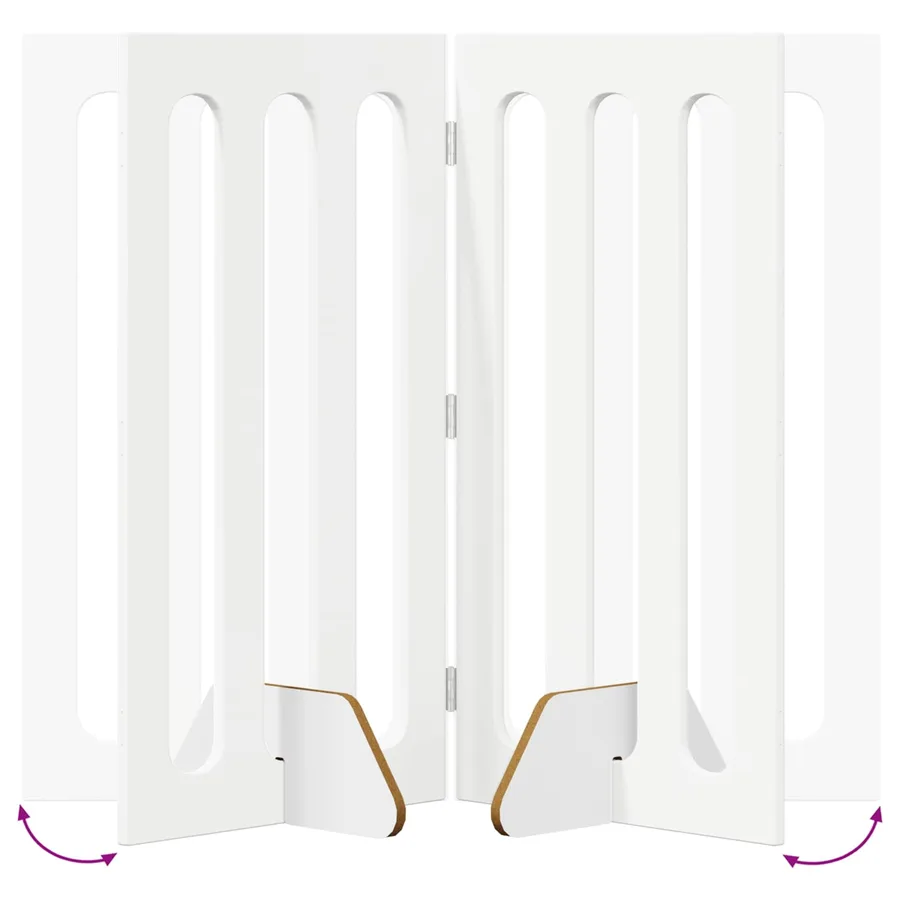 Clôture pliable pour animaux 2 pcs Blanc 100,5 x 38 x 90 cm - 7
