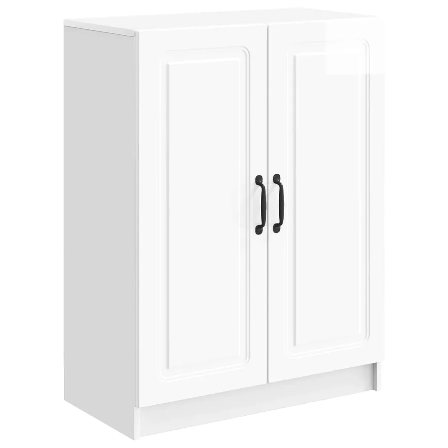 Buffet Blanc brillant 66 x 34,5 x 87 cm Bois d'ingénierie - 2