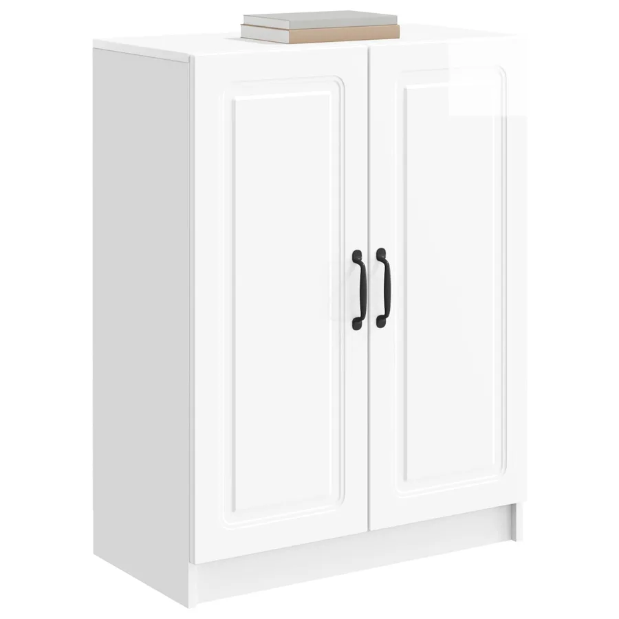 Buffet Blanc brillant 66 x 34,5 x 87 cm Bois d'ingénierie - 3