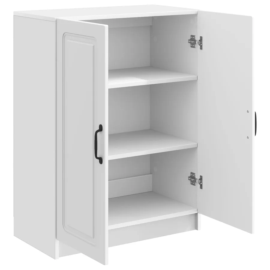 Buffet Blanc brillant 66 x 34,5 x 87 cm Bois d'ingénierie - 5