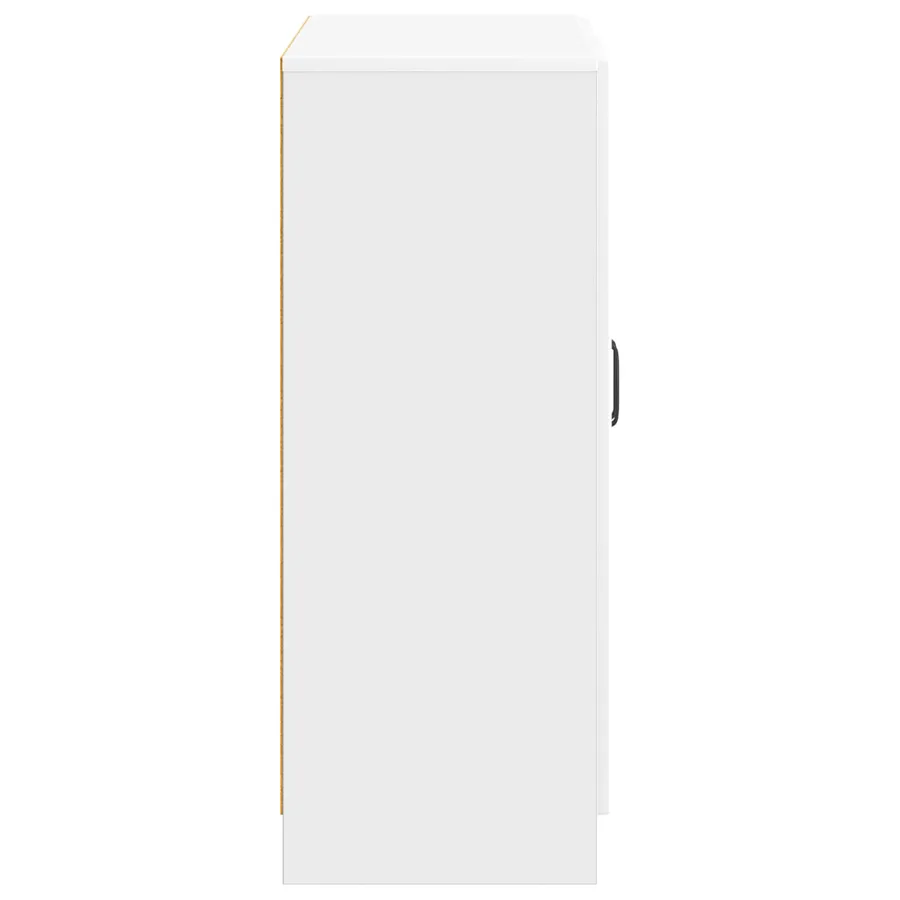Buffet Blanc brillant 66 x 34,5 x 87 cm Bois d'ingénierie - 7