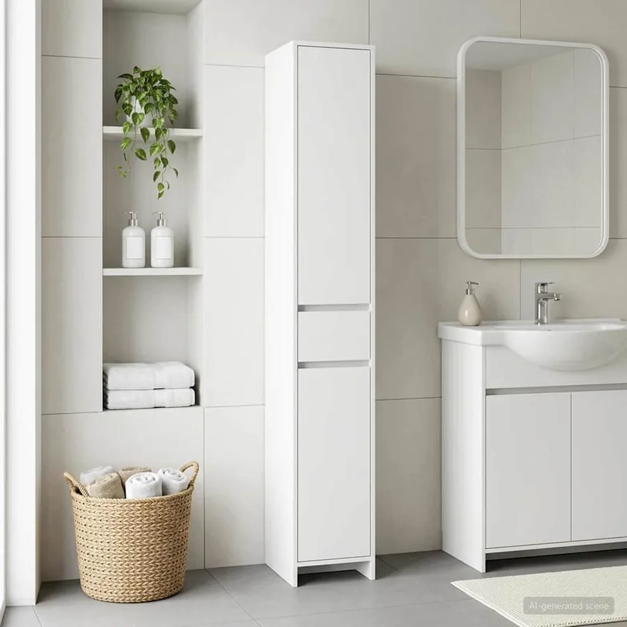 Armoire de salle de bain Blanc 30 x 33 x 190 cm