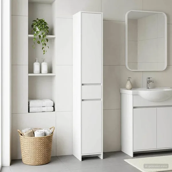 Armoire de salle de bain Blanc 30 x 33 x 190 cm