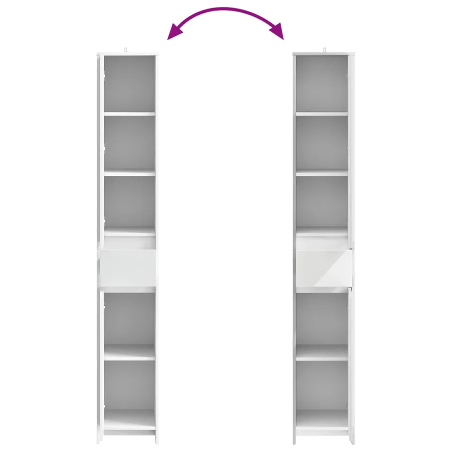 Armoire de salle de bain Blanc 30 x 33 x 190 cm - 7