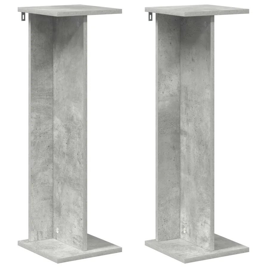 Support de Plante 2 pc Gris Béton 25 x 25,5 x 80,5 cm - 2