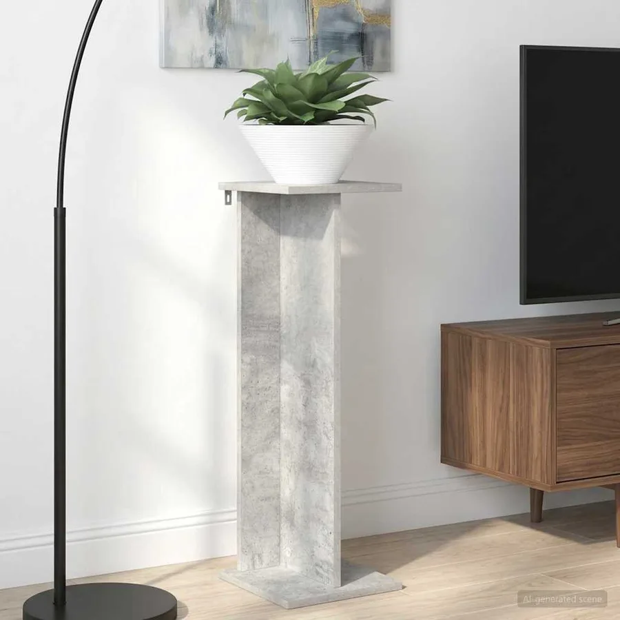 Support de Plante 2 pc Gris Béton 25 x 25,5 x 80,5 cm - 4