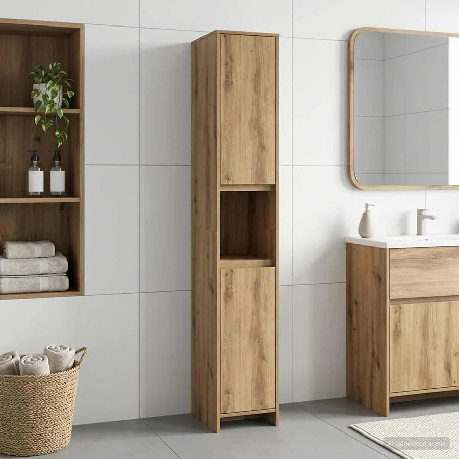 Armoire de salle de bain Chêne artisanal 30 x 33 x 190 cm