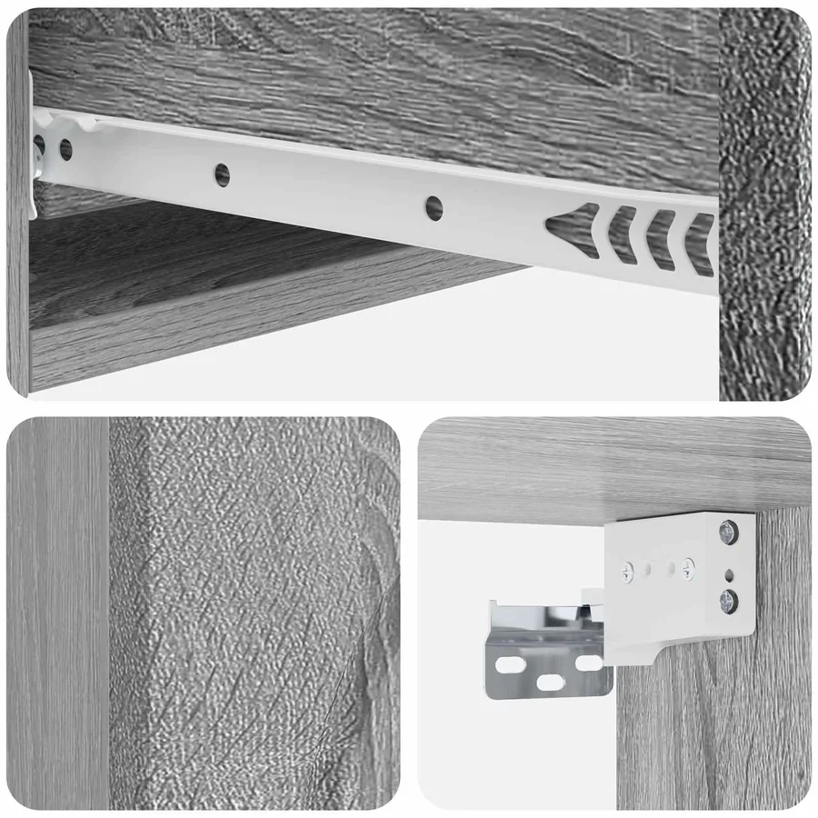 Table d'appoint murale Sonoma gris 87,5 x 34,5 x 17 cm - 8