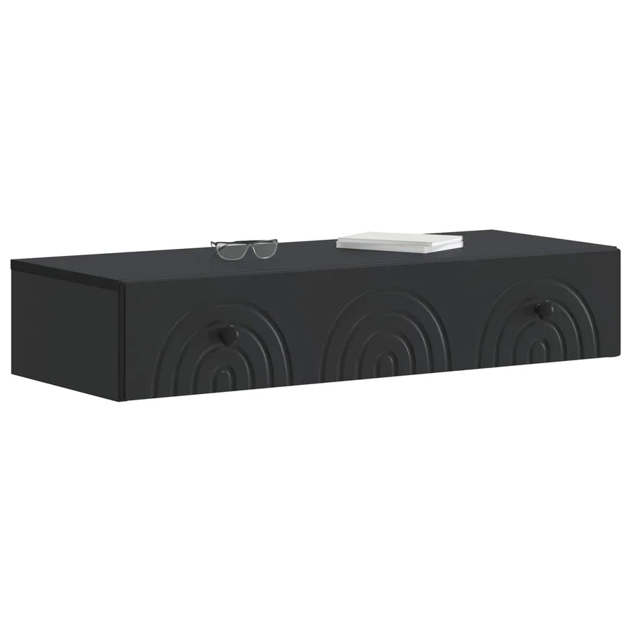 Table d'appoint murale Noir 87,5 x 34,5 x 17 cm - 3