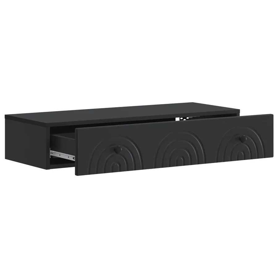 Table d'appoint murale Noir 87,5 x 34,5 x 17 cm - 4