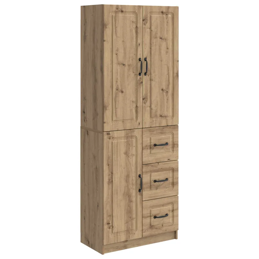 Ensemble de Meubles 2 pc Chêne artisanal Bois d'ingénierie - 2