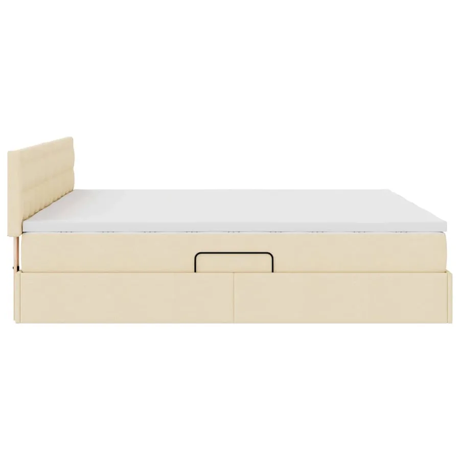 Lit de Rangement Crème 180 x 200 cm Cuir synthétique - 11