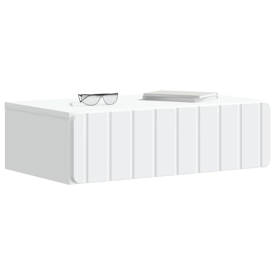 Table d'appoint murale Blanc 59 x 34,5 x 17 cm - 3