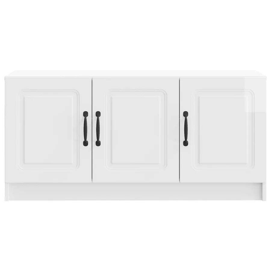 Meuble TV Blanc brillant 99 x 34,5 x 47 cm Bois d'ingénierie - 6