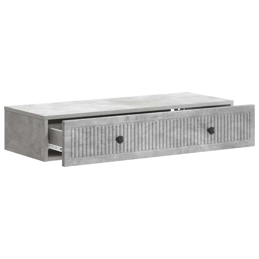 Table d'appoint murale Gris béton 87,5 x 34,5 x 17 cm - 4