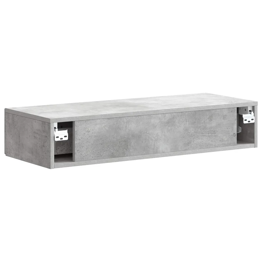 Table d'appoint murale Gris béton 87,5 x 34,5 x 17 cm - 7